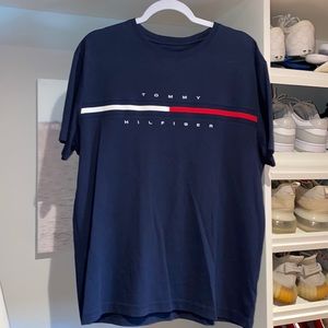 Tommy Hilfiger Embroidered T-Shirt Navy